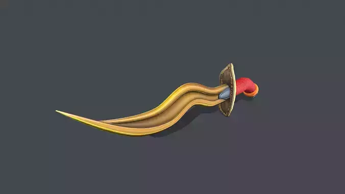 stylized hand painted sword