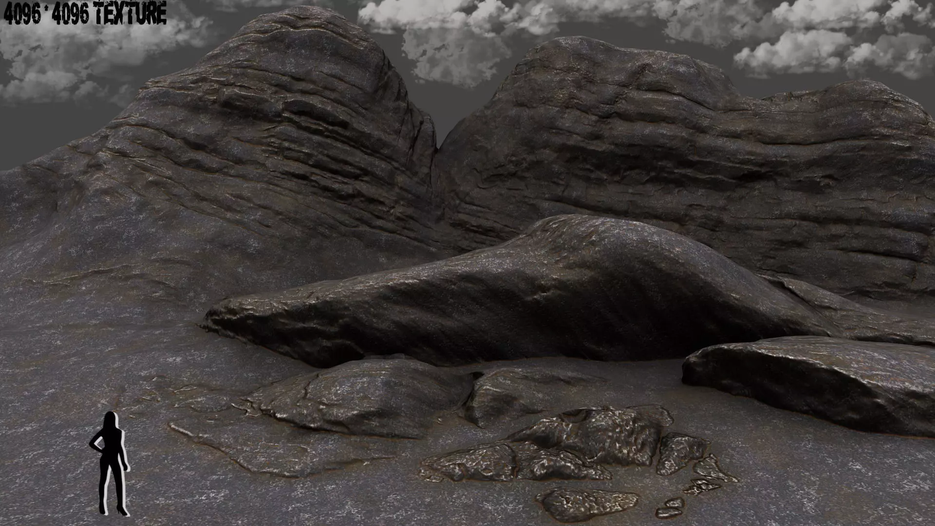 Rock formation 3D model_0