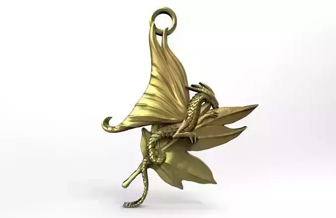 dragon leaf pendant 