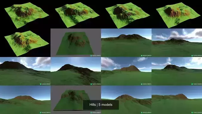 Hills mountain 3D Model Collection