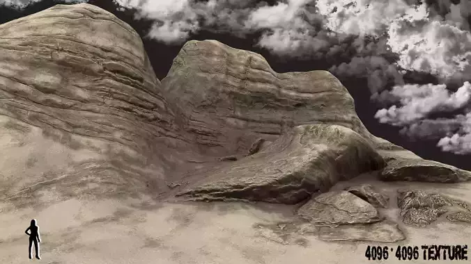 Rock piece of paper with drawing