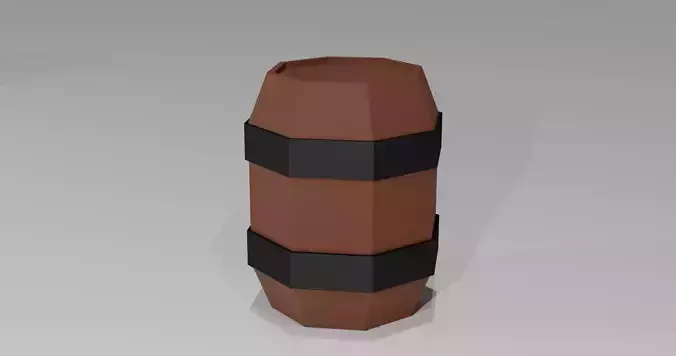 Low-Poly Simple Barrel