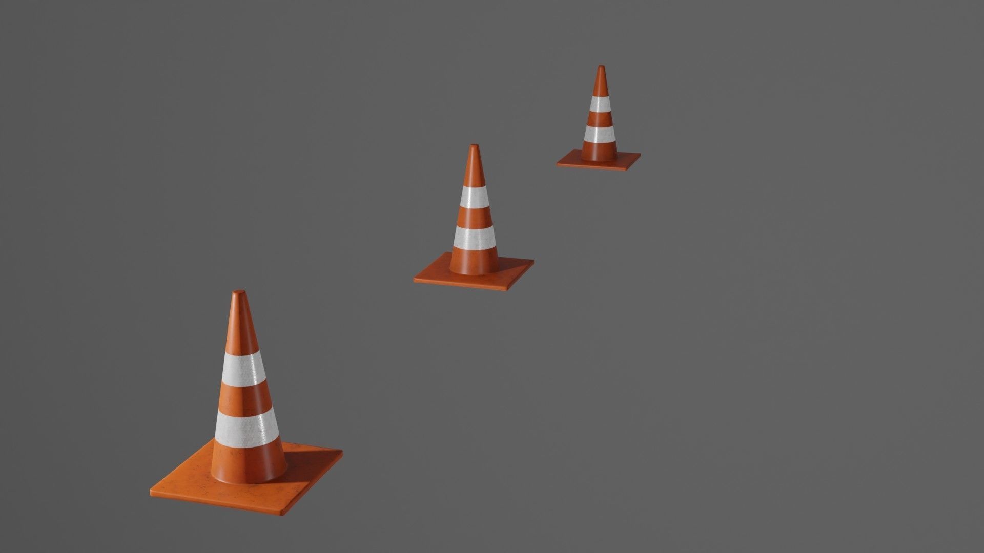 Traffic Cone 3D model_4