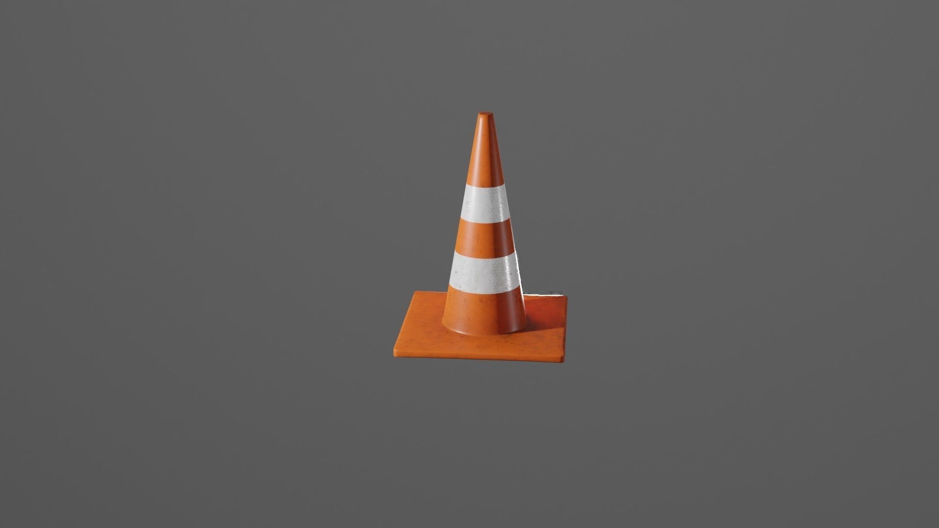 Traffic Cone 3D model_2