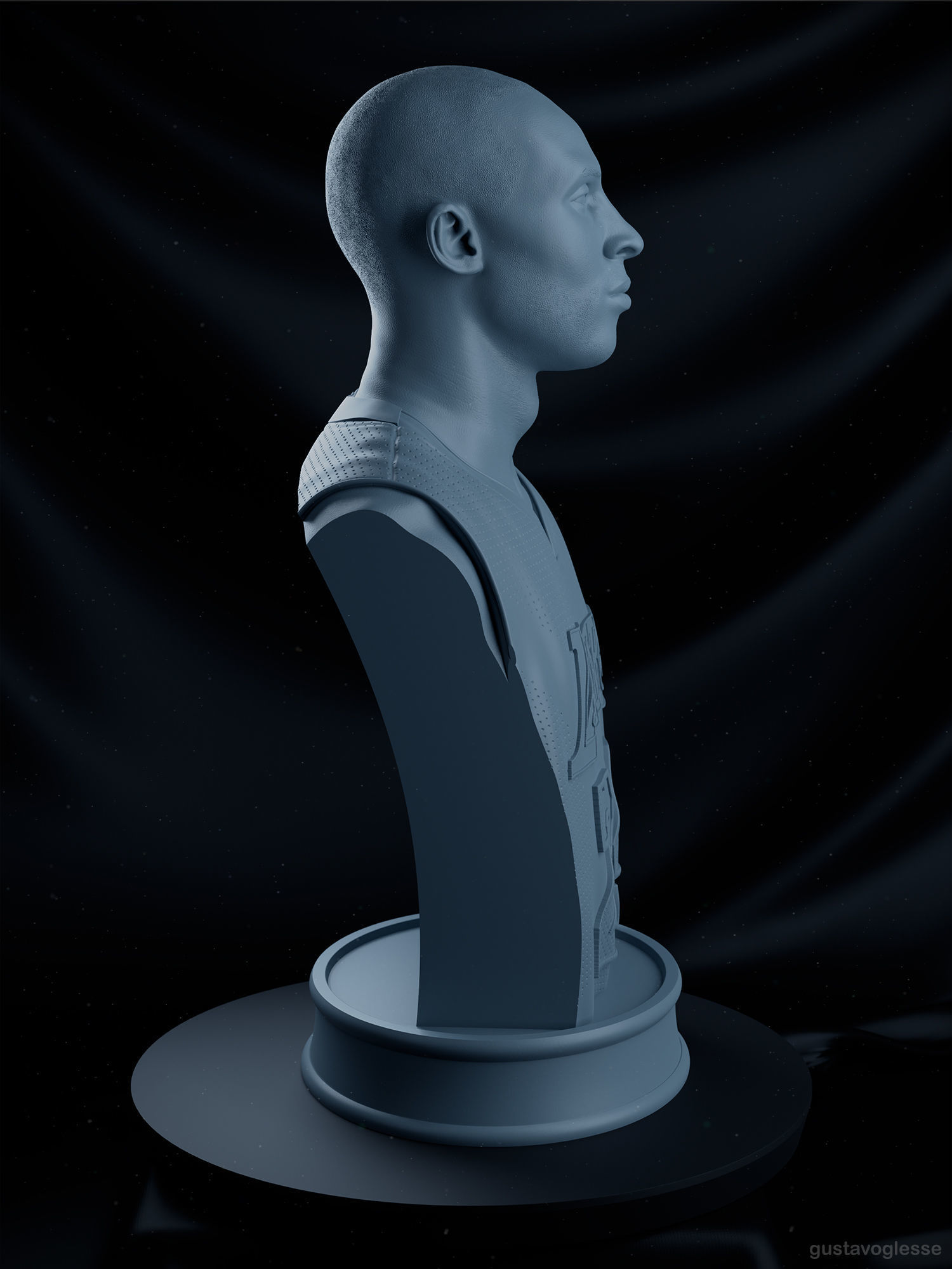 Kobe Bryant 24 Bust 3D print model_4