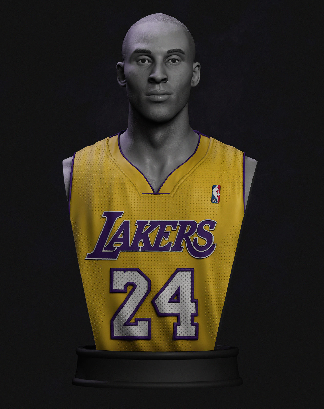 Kobe Bryant 24 Bust 3D print model_1