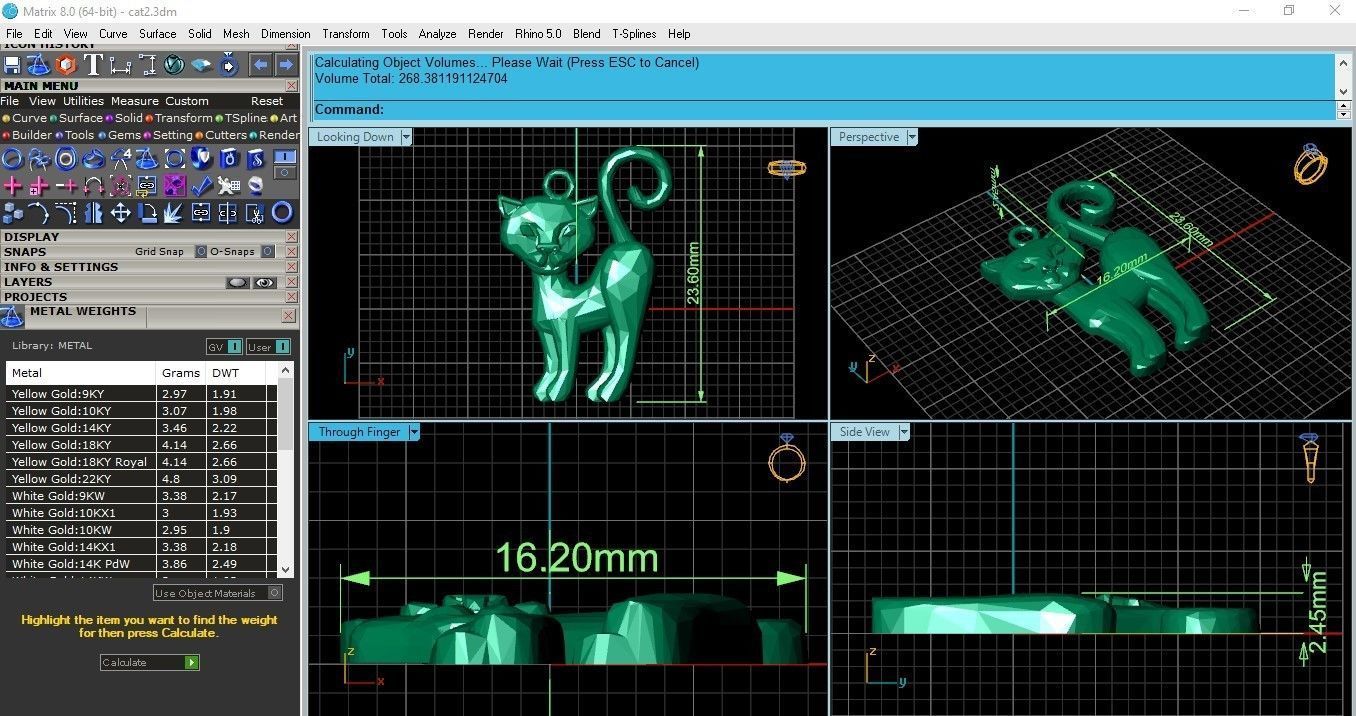 Necklace cat  3D jewel 3D model_2