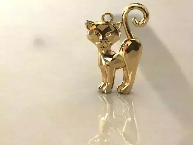 Necklace cat  3D jewel 3D model