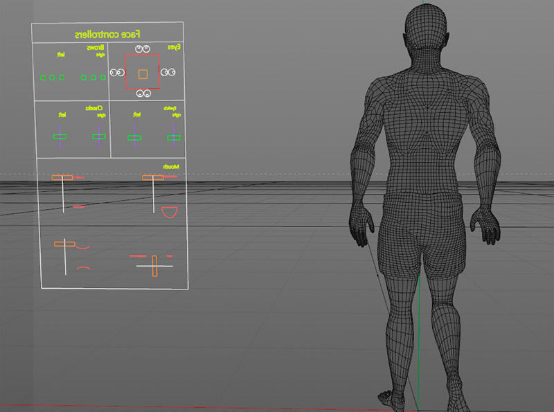 Man on beach Low-poly 3D model_3