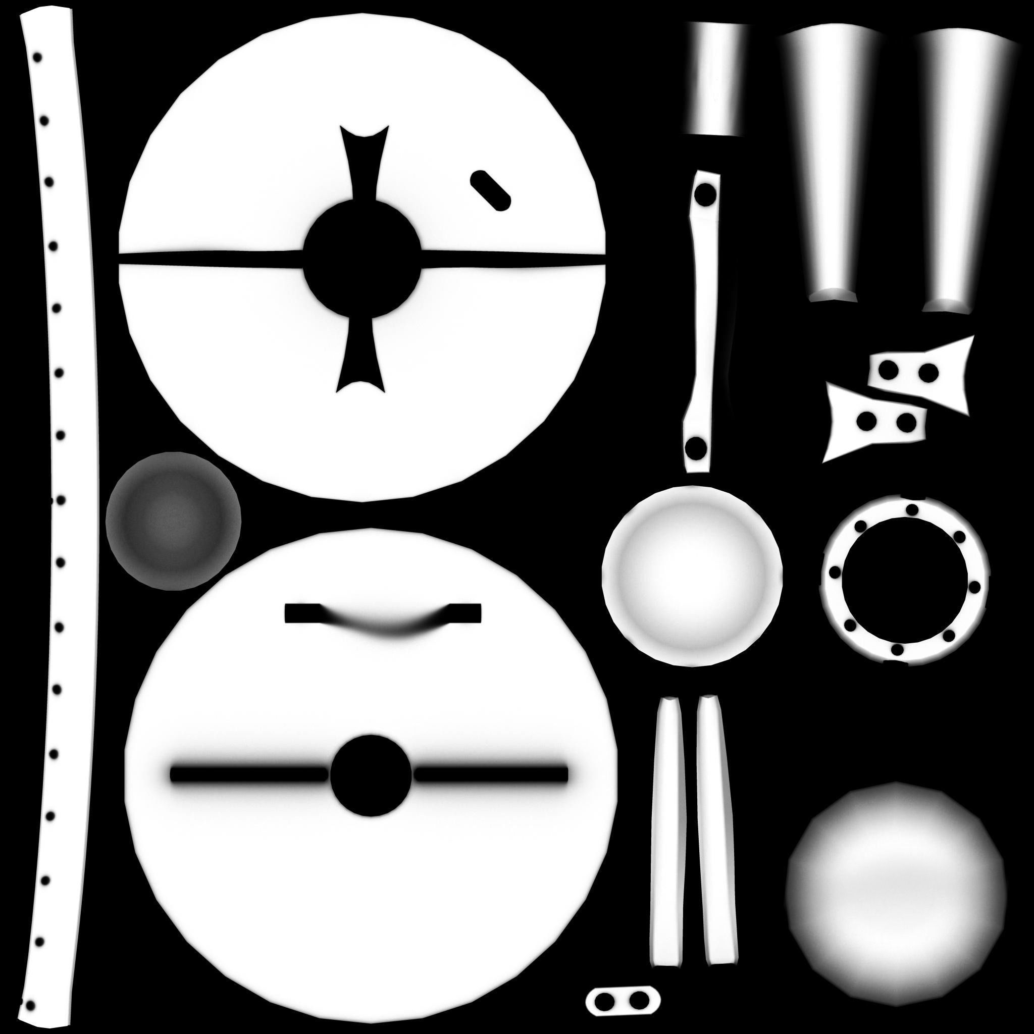 Lagertha Sword and Shield Low-poly 3D model_13