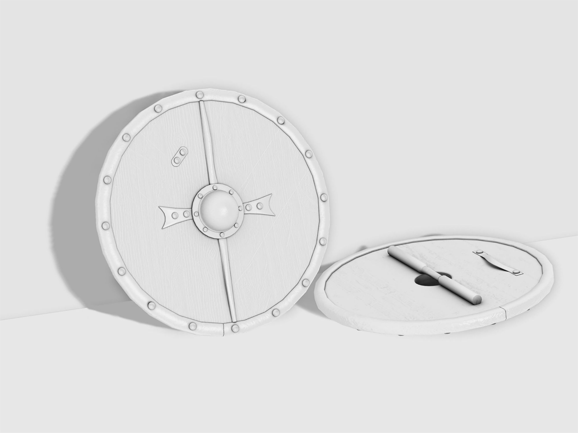 Lagertha Sword and Shield Low-poly 3D model_6