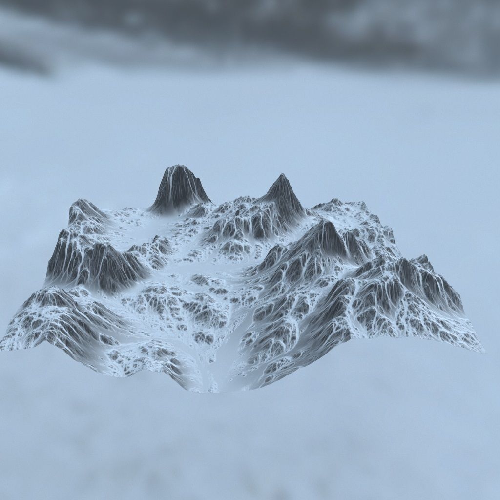 Snow Mountain 3D model_6