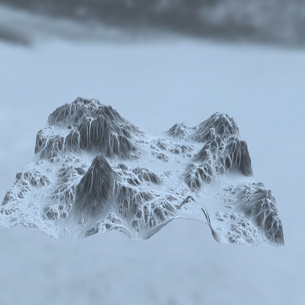 Snow Mountain 3D model_9