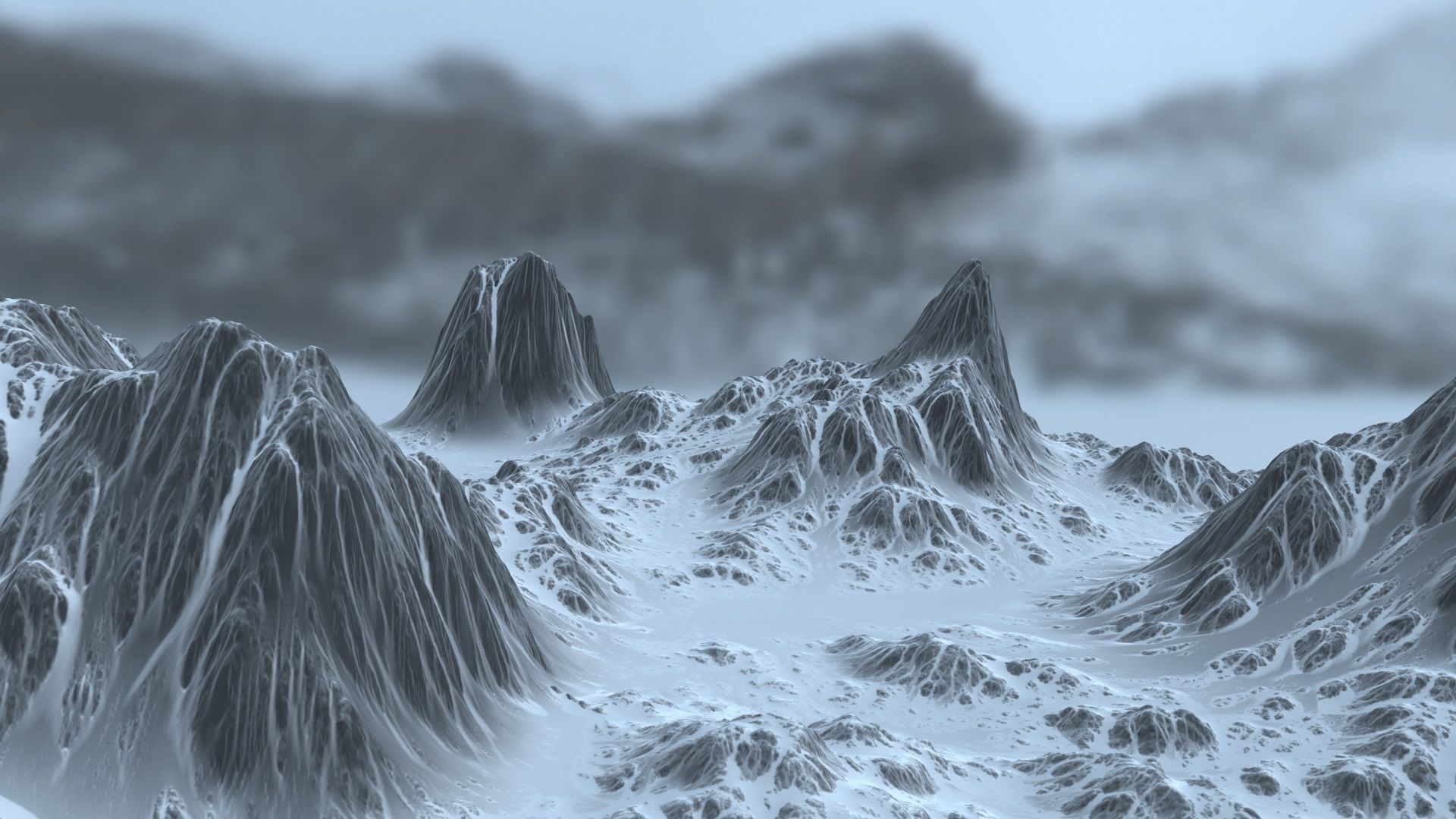 Snow Mountain 3D model_2