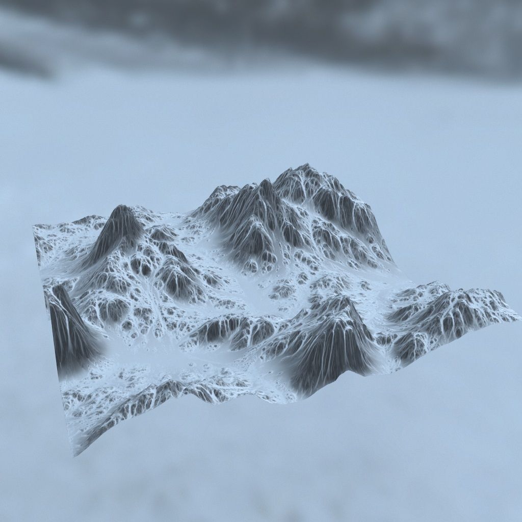 Snow Mountain 3D model_10