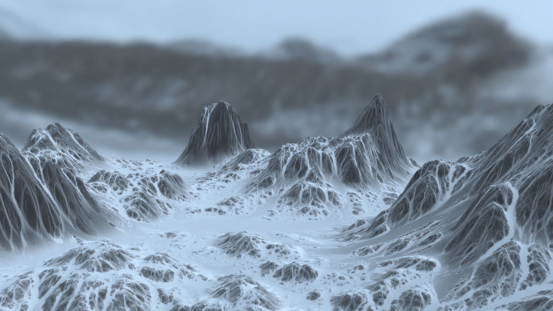 Snow Mountain 3D model_3