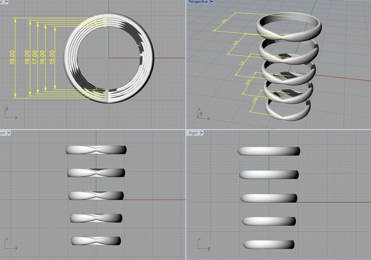 Tiffany Set rings ready for 3d print 3D print model_1