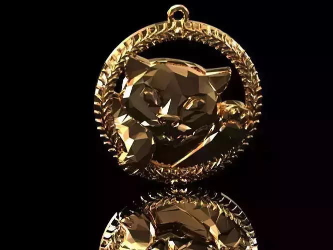 Necklace cat 3d jewel