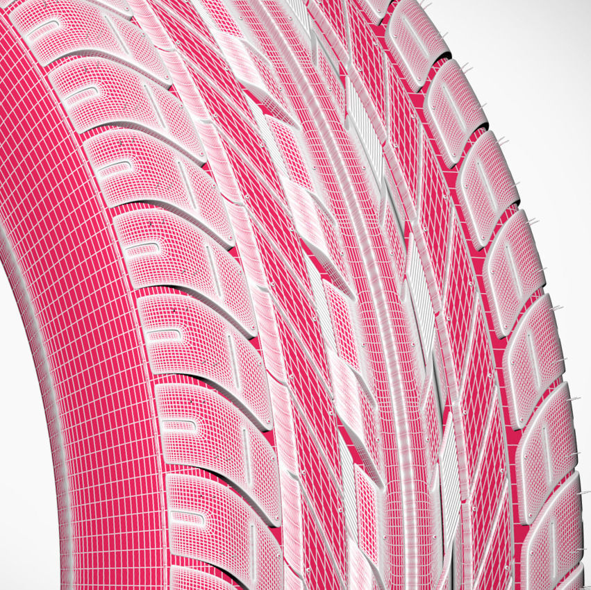 Photorealistic Car Tire  3D model_4