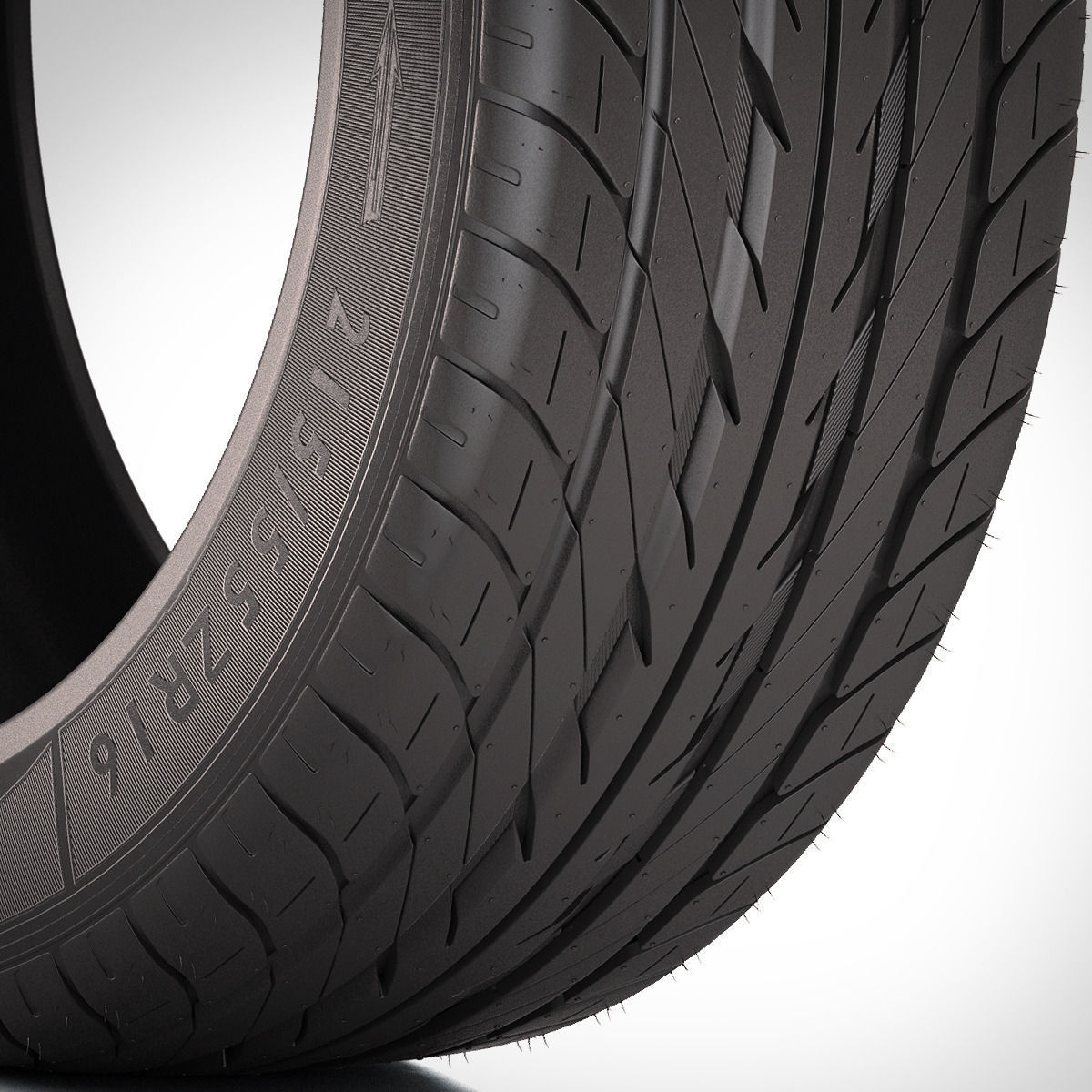 Photorealistic Car Tire  3D model_3