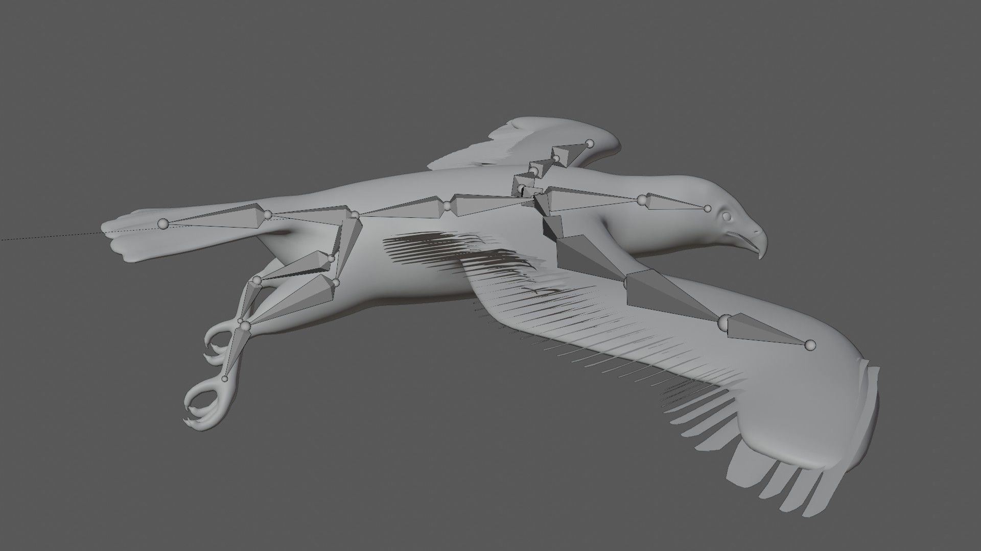 Golden eagle Low-poly 3D model_5