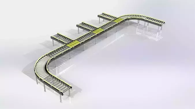 Roller Conveyor Line V3 3D model
