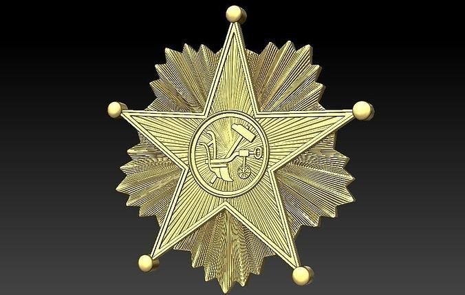 Badge Star shield 3D print model
