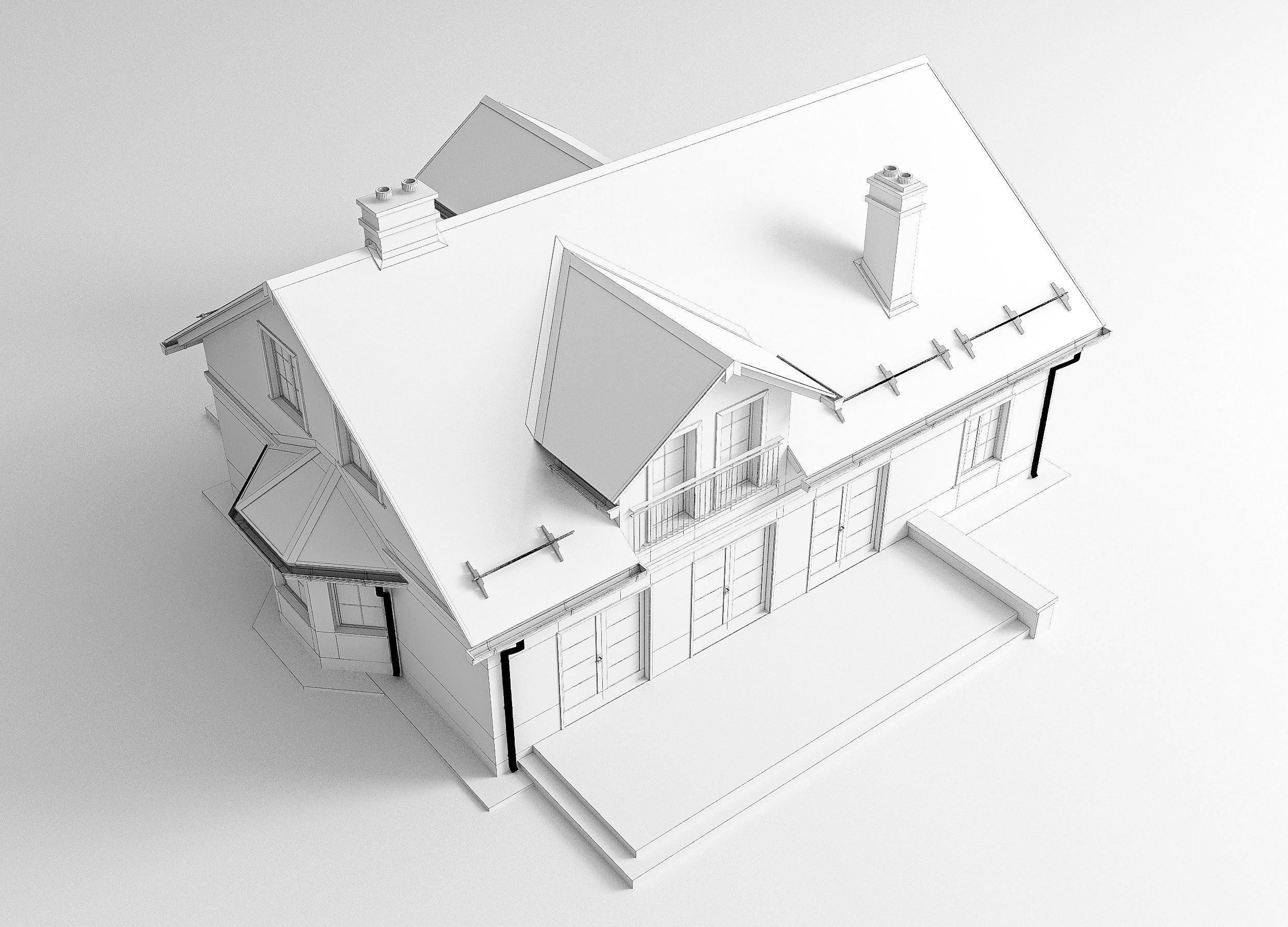 House exterior 3D model_8