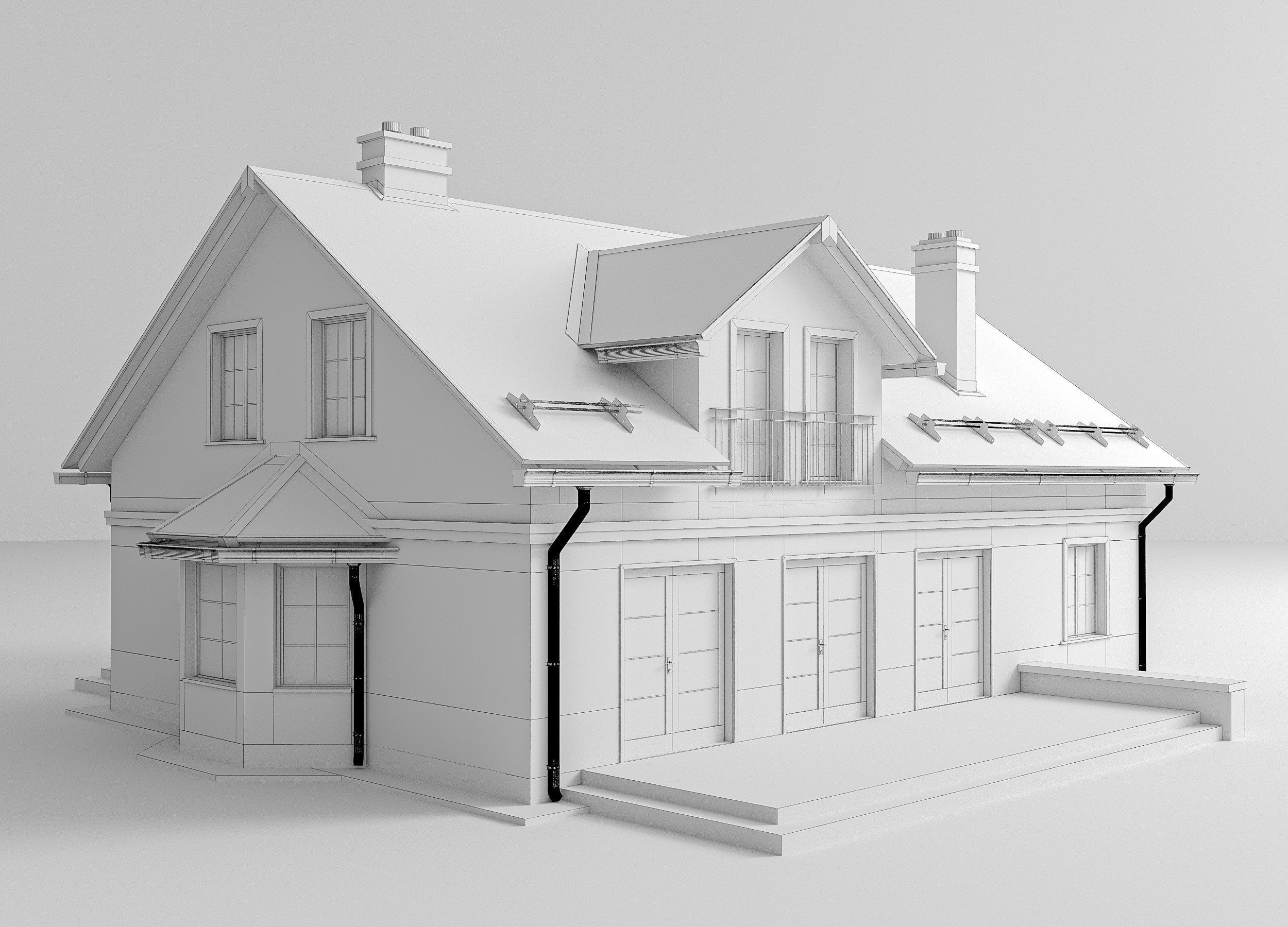 House exterior 3D model_12
