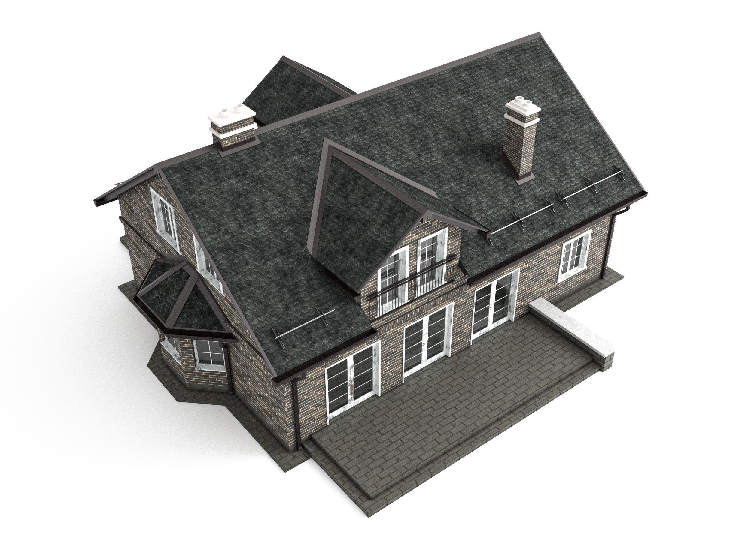 House exterior 3D model_7