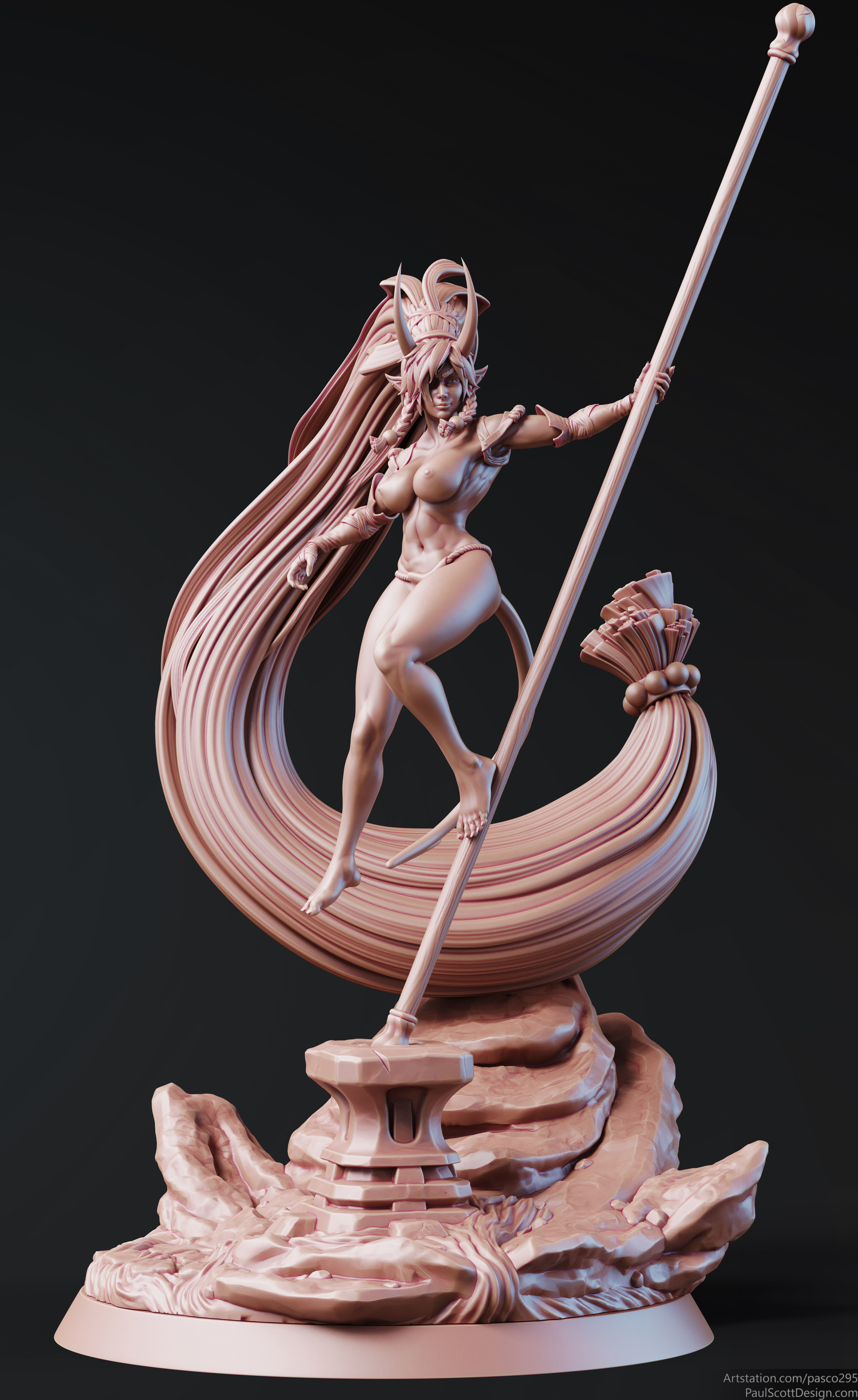 Tiefling Monk Hero - 3d Printable 3D print model_12