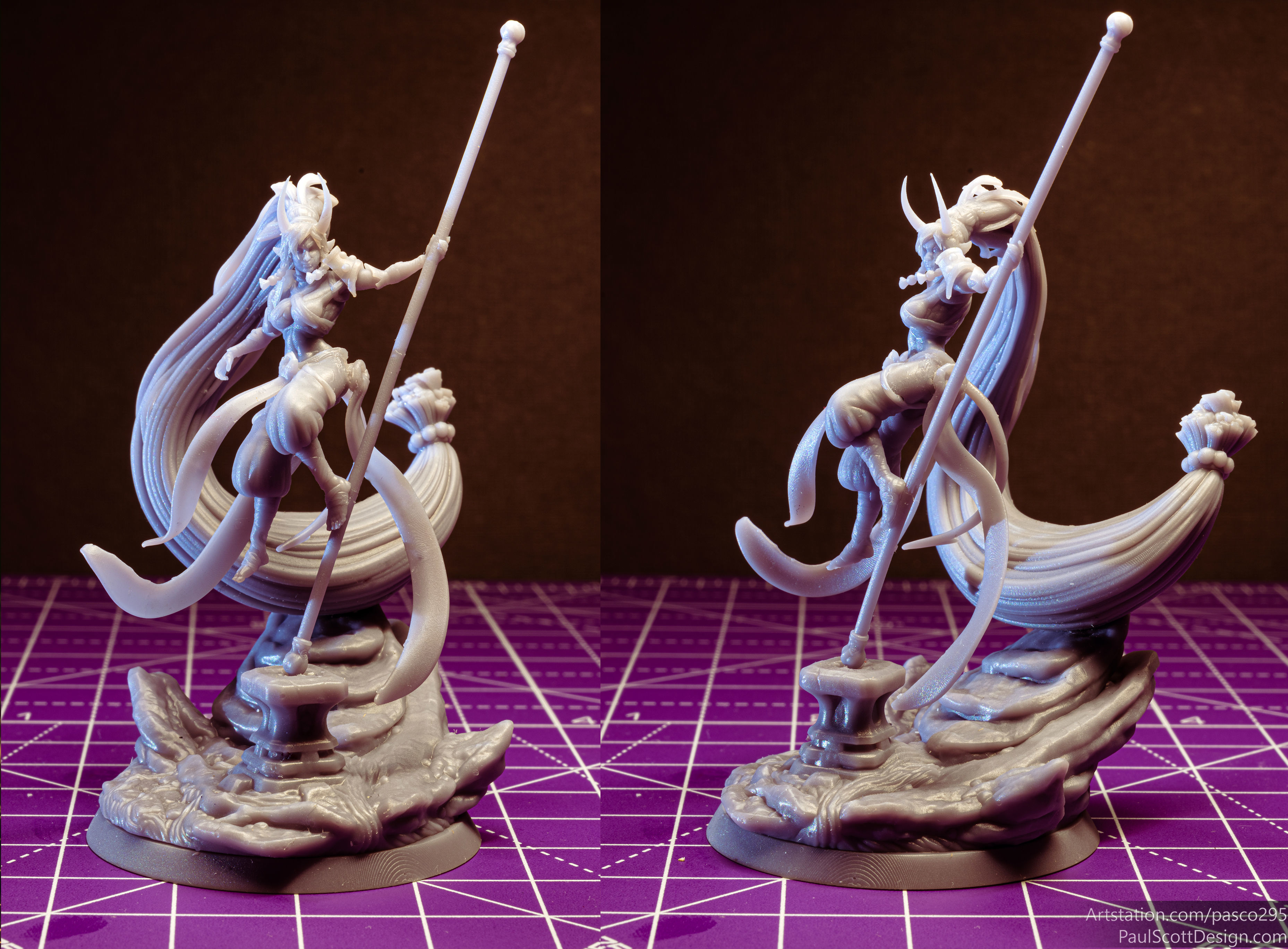 Tiefling Monk Hero - 3d Printable 3D print model_3