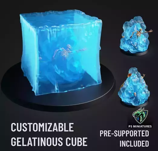 Gelatinous Cube - Customisable 3D print model