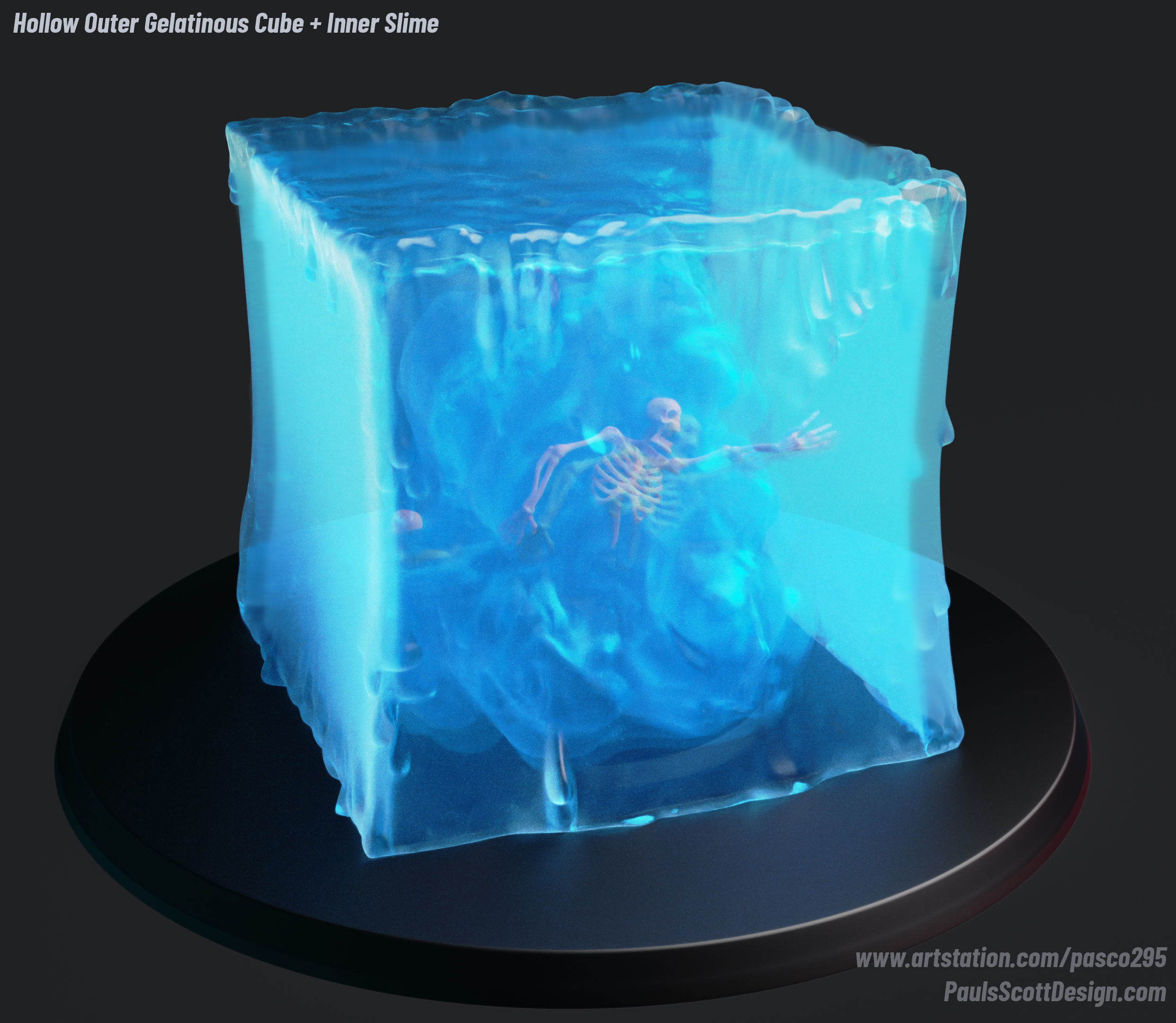 Gelatinous Cube - Customisable 3D print model_2