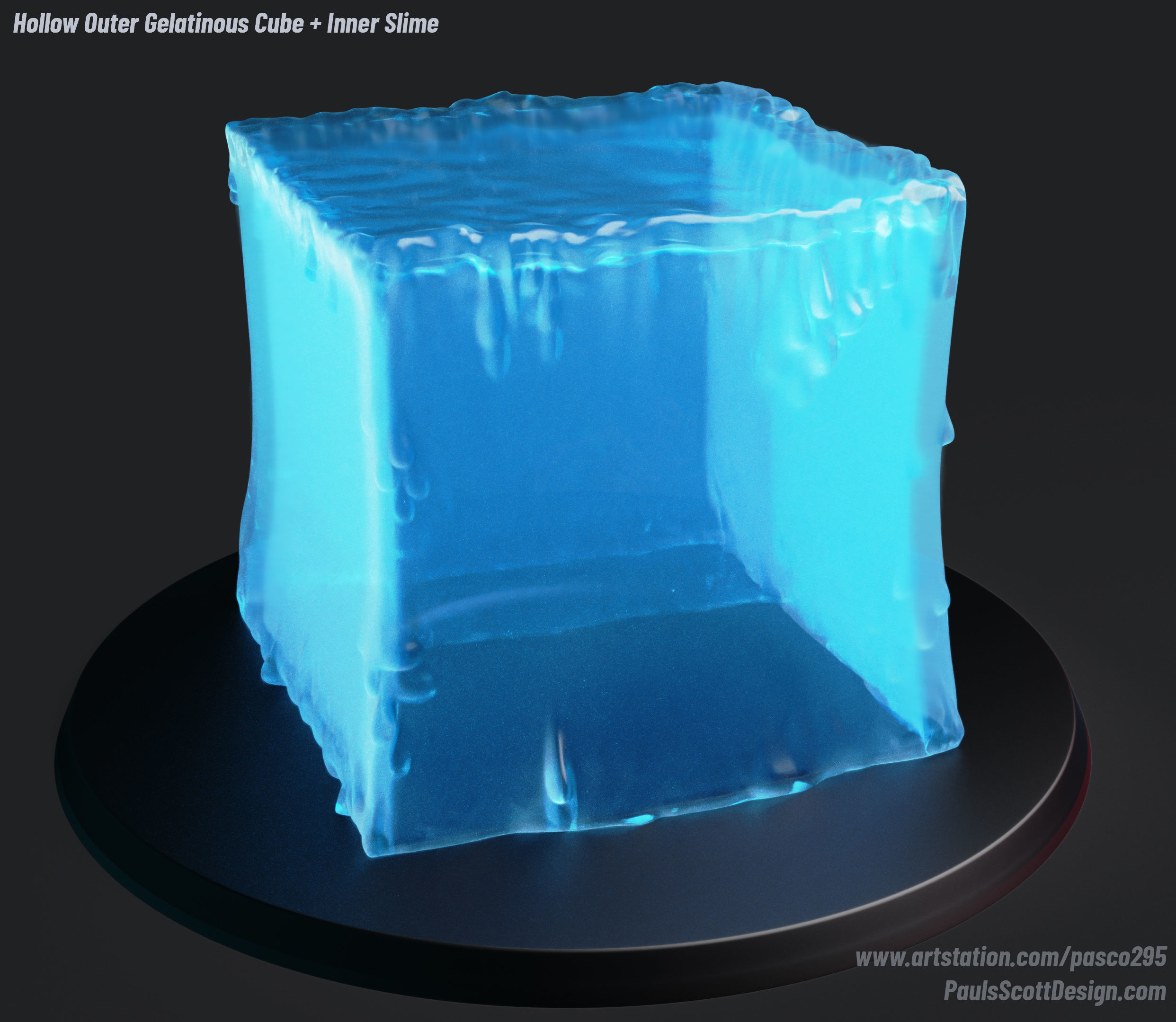 Gelatinous Cube - Customisable 3D print model_6