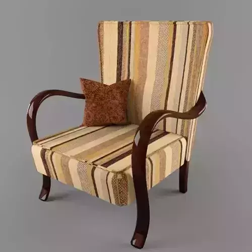 Hungarian Cultic Armchair with Bended Arms from 50s 60s Years 