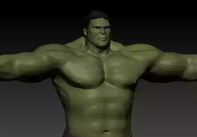 The incredible hulk 3d moding for game Low-poly 3D model