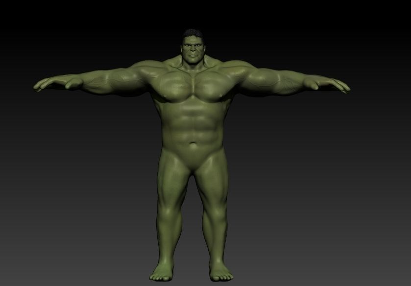 The incredible hulk 3d moding for game Low-poly 3D model_6