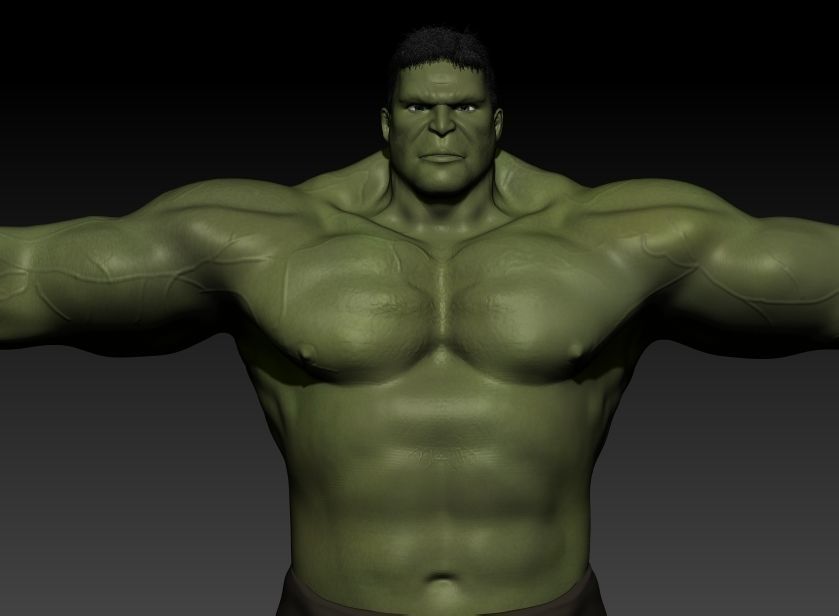 The incredible hulk 3d moding for game Low-poly 3D model_3