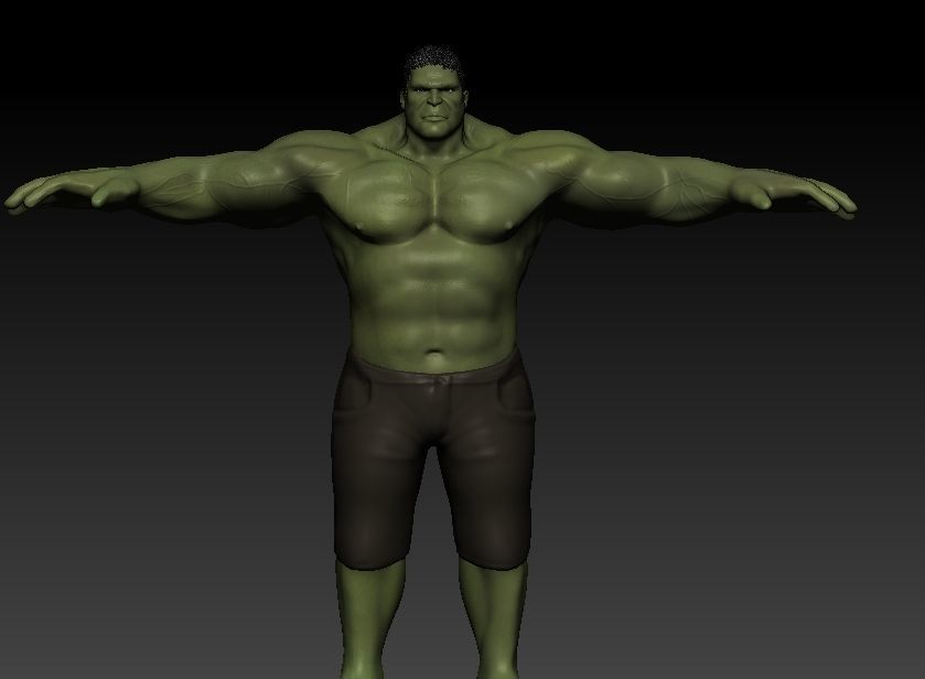 The incredible hulk 3d moding for game Low-poly 3D model_2