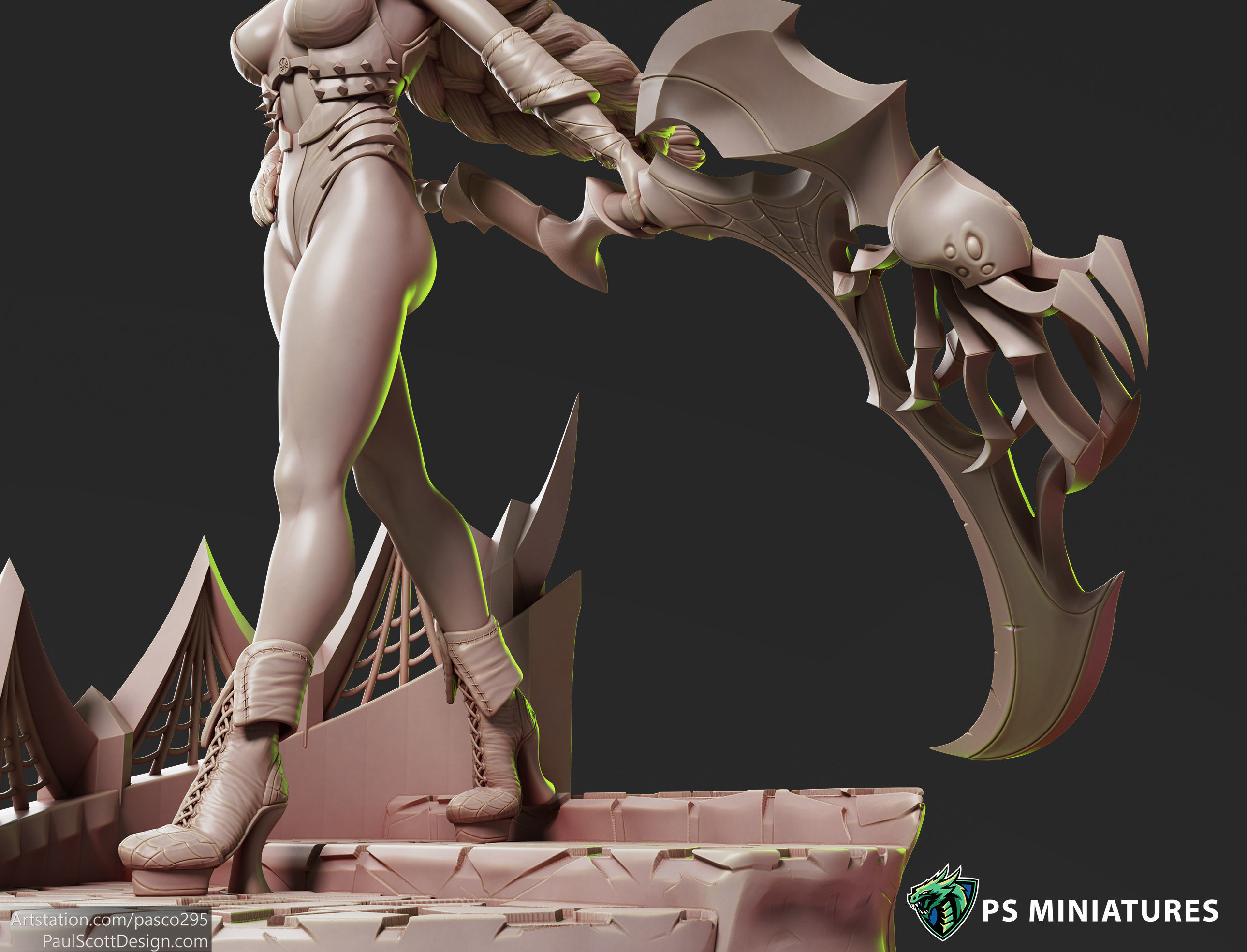 Drow Reaper Pose 1 - Includes 2 Variations 3D print model_17