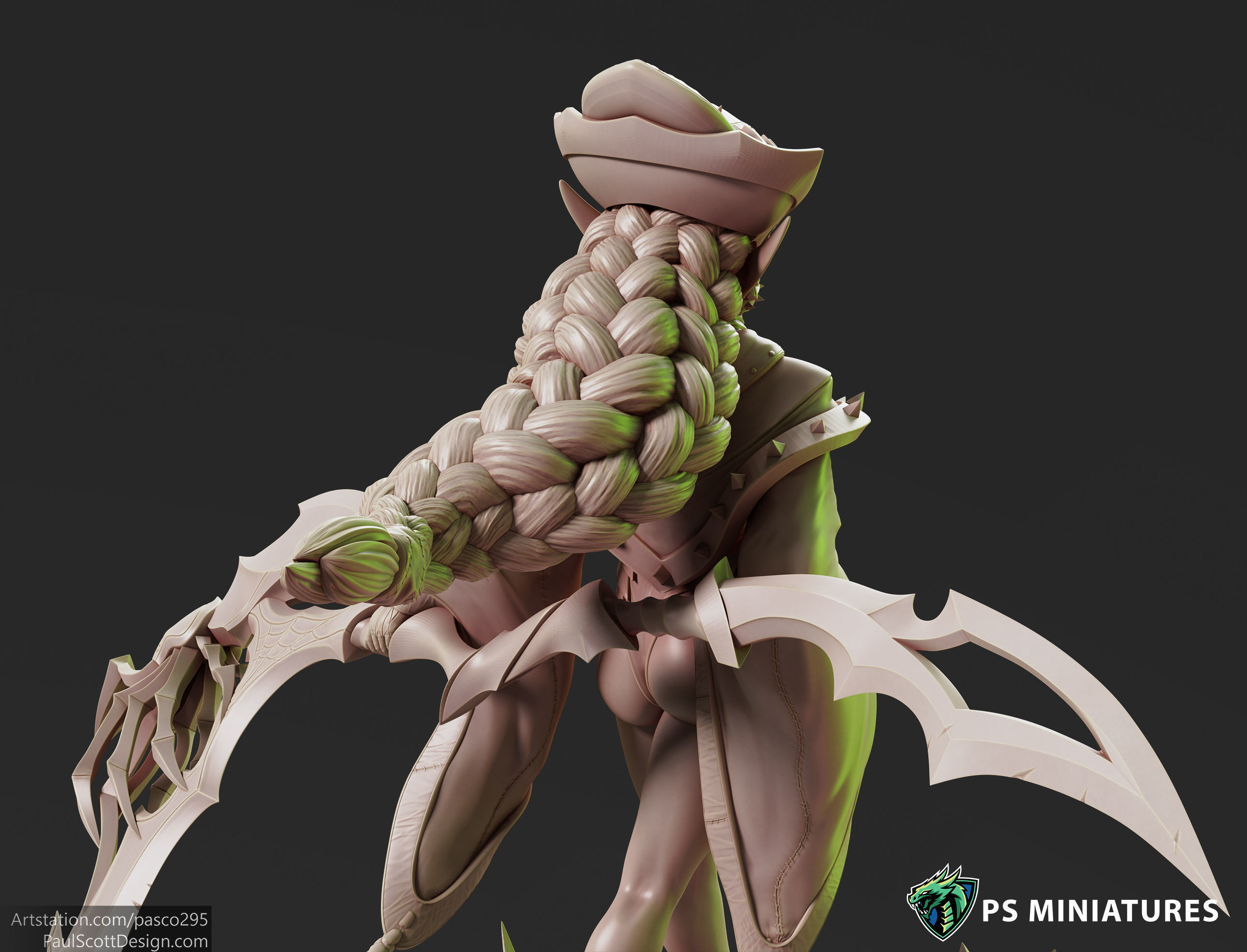 Drow Reaper Pose 1 - Includes 2 Variations 3D print model_10