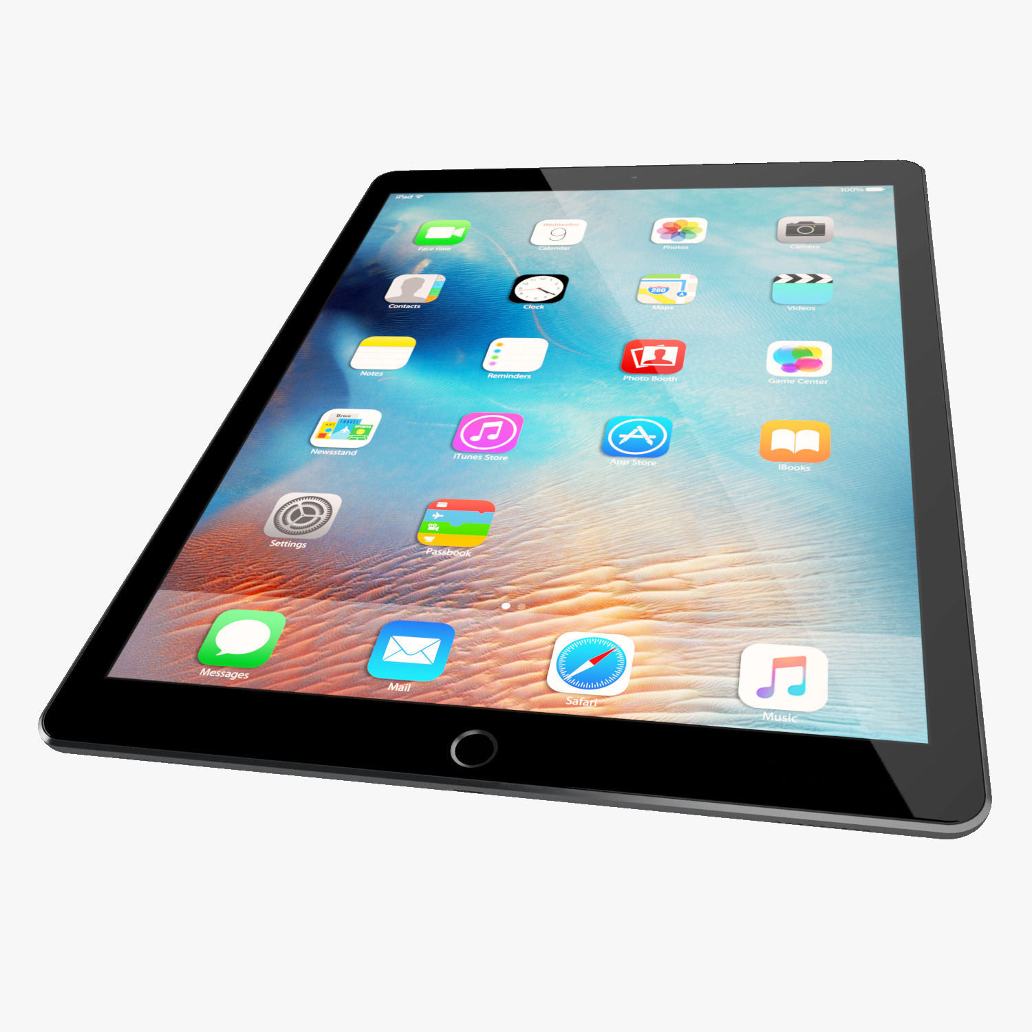Apple iPad Pro Space Gray 3D model_7