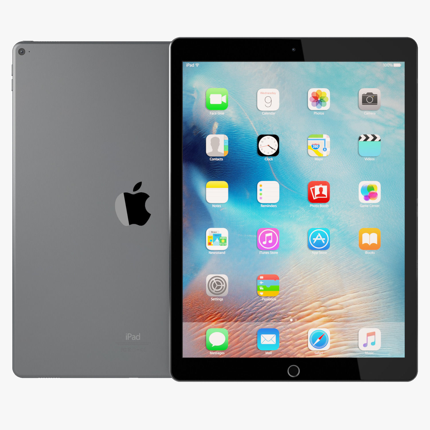Apple iPad Pro Space Gray 3D model_2