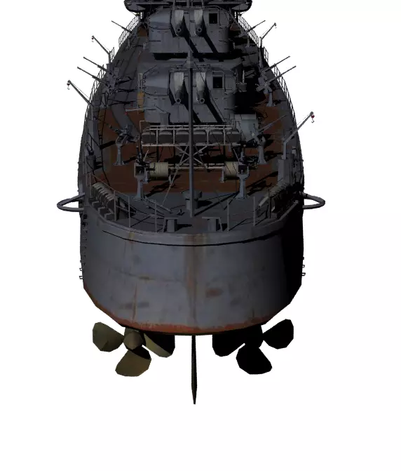 Shimakaze warship Free 3D model