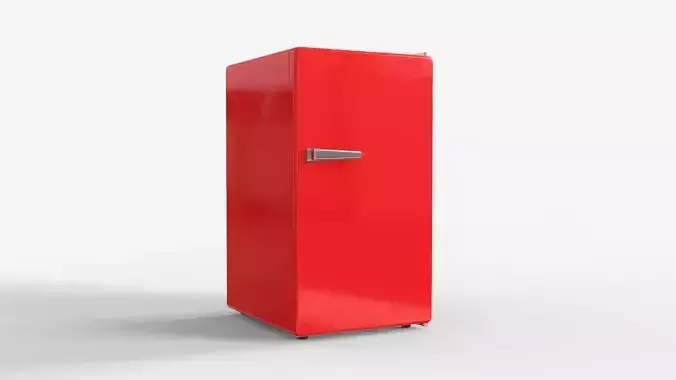 Mini Bar Fridge With Handle 3D model