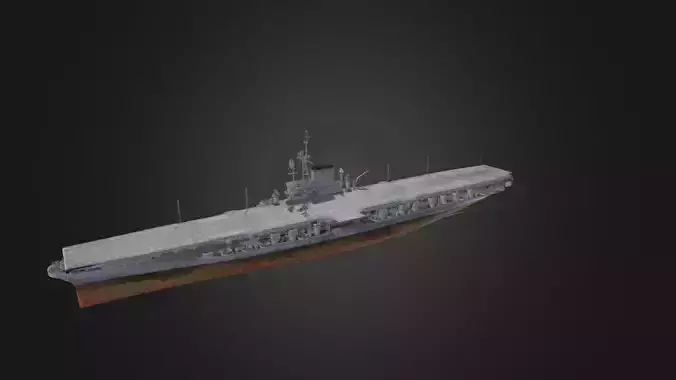 Midway aircraft carrier Free 3D model