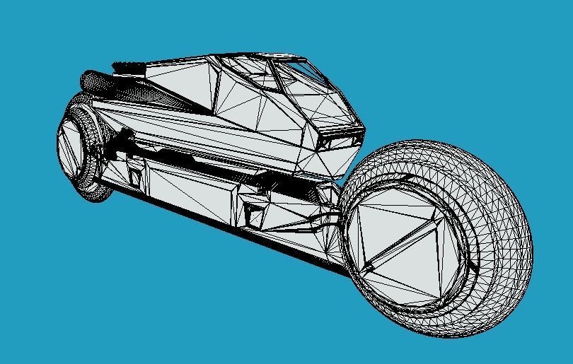 Scifi CyberBike 3D model_6