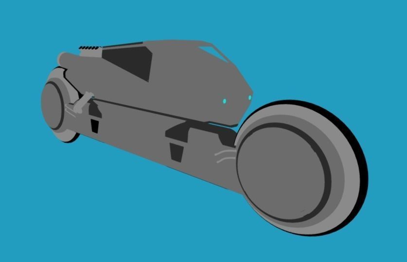 Scifi CyberBike 3D model_1