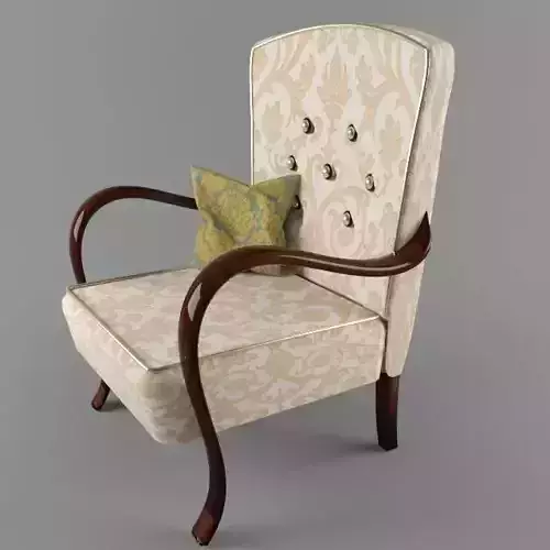 Hungarian Cultic Armchair with Bended Arms Classic Style